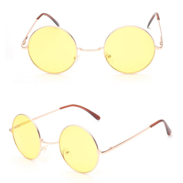 Retro hippie Metal Lennon round sunglasses