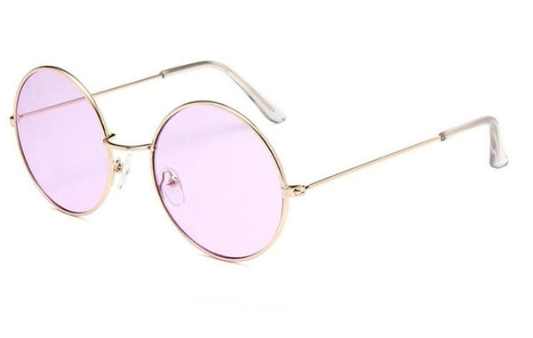 Retro hippie Metal Lennon round sunglasses