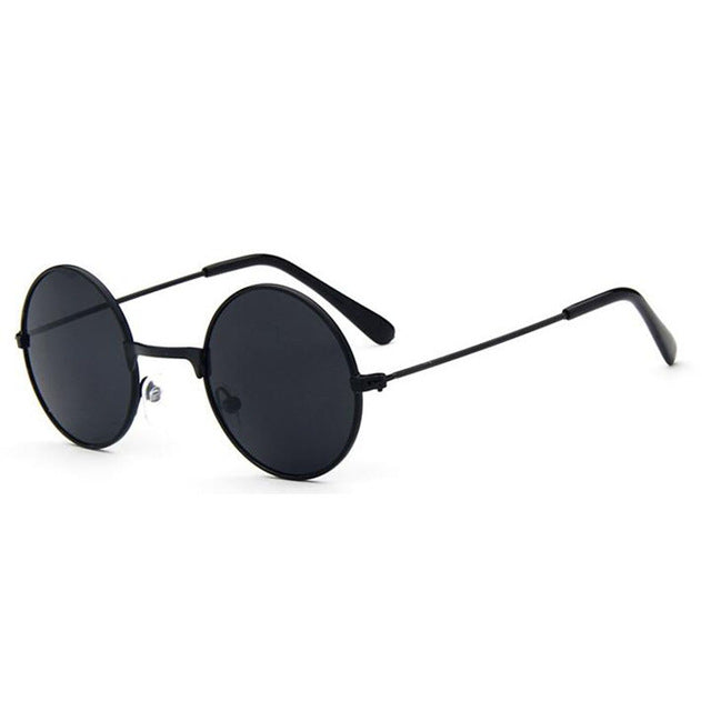 Metal Black Round Kids Sunglasses